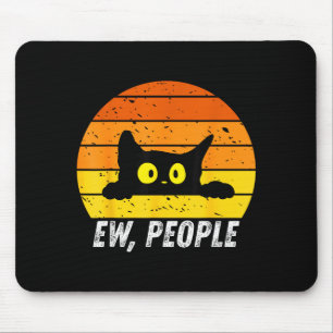 Igitt Leute Retro-Katze Lustiger Introvertierter V Mousepad