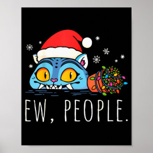 Igitt Leute Weihnachten Lustiger Tiger Sarkastisch Poster