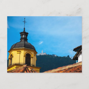 Iglesia amarilla y Monserrate Postkarte