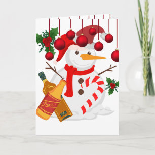 Igloo Avec Bière - Carte de voeux de Noël amusante