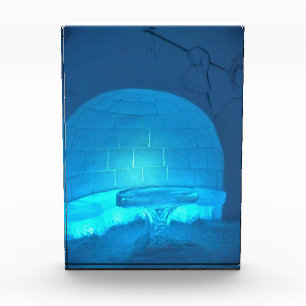 Iglu Room im Hotel de Glace, Quebec, Kanada Fotoblock