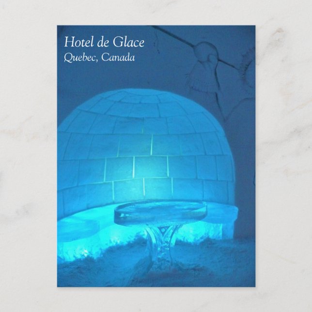 Iglu Room im Hotel de Glace, Quebec, Kanada Postkarte (Vorderseite)