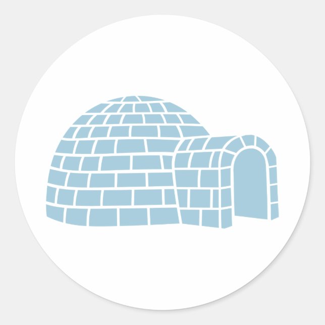 Iglu Runder Aufkleber (Vorderseite)