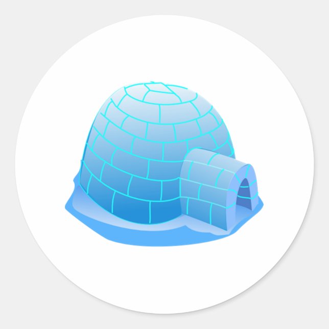Iglu Runder Aufkleber (Vorderseite)