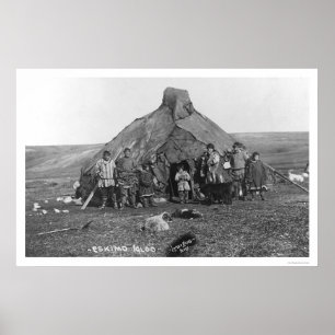 Iglu-u. Eskimofamilie 1906 Poster