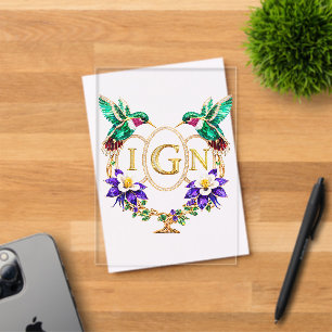 IGN Hummingbird Benutzerdefinierte Hochzeitsbriefe Acryleinladungen