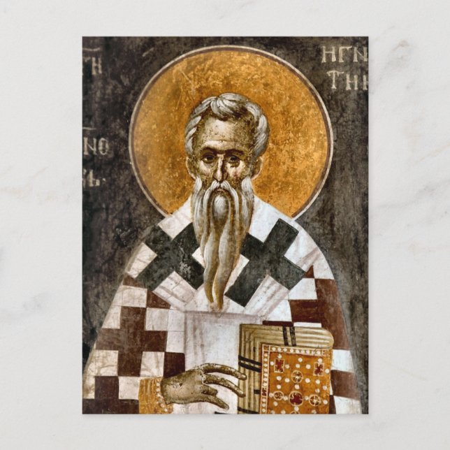 Ignatius von Antioch-Orthodox-Christliches Symbol Postkarte (Vorderseite)