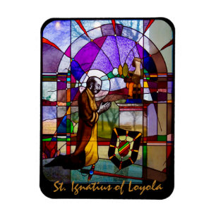 Ignatius von Loyola Glasfenster Magnet