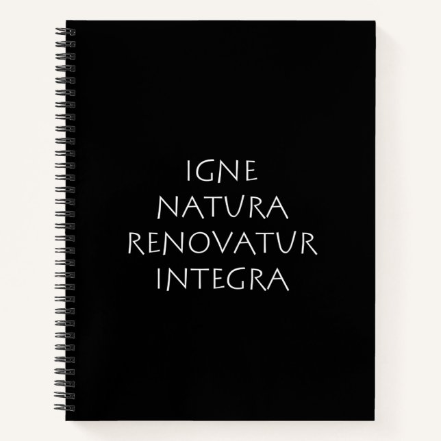 Igne natura renoatur integra notizbuch (Vorderseite)