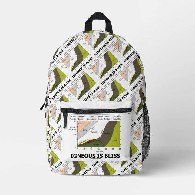Igneous ist Bliss Silica Geologie Spaß Bedruckter Rucksack (Vorderseite)