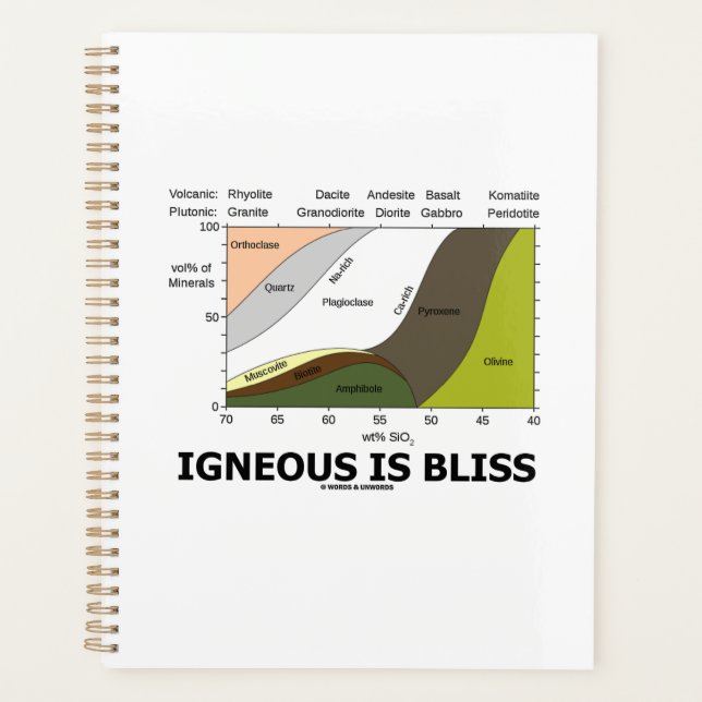 Igneous ist Bliss Silica Geologie Spaß Planer (Vorderseite)