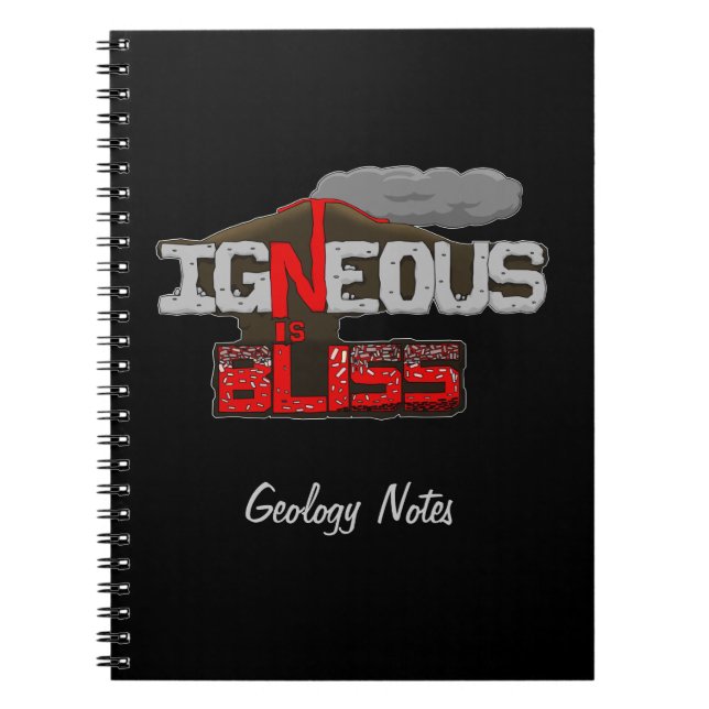 Igneous ist Bliss VolcanNotebook Notizblock (Vorderseite)