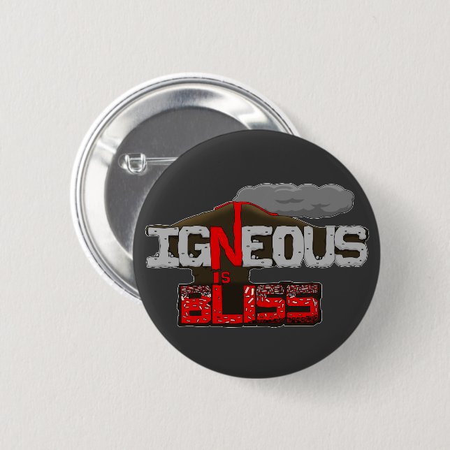 Igneous ist der Vulkan Bliss Button (Vorne & Hinten)