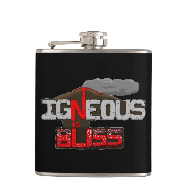 Igneous ist der Vulkan Bliss Flachmann (Vorderseite)