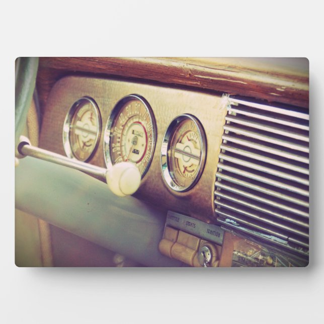 "Ignition" Antike Autos - Klassische Autos Räume 1 Fotoplatte (Vorderseite)