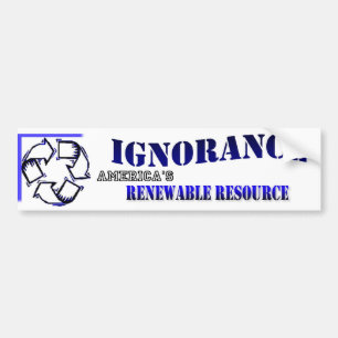 Ignoranz-Amerikas erneuerbare Ressource Autoaufkleber