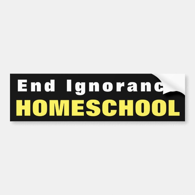 Ignoranz-HOMESCHOOL beenden Autoaufkleber (Vorne)