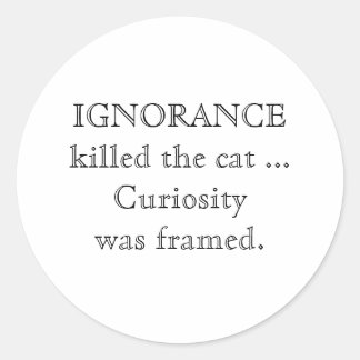 Ignoranz_small_caps Runder Aufkleber