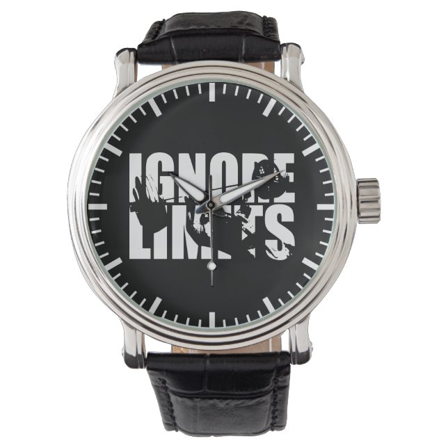 Ignorieren von Grenzen - Druckertreiber - Workout  Armbanduhr (Vorderseite)