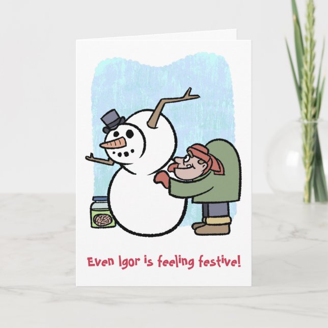 Igor und der Schneemann Karte (Vorderseite)