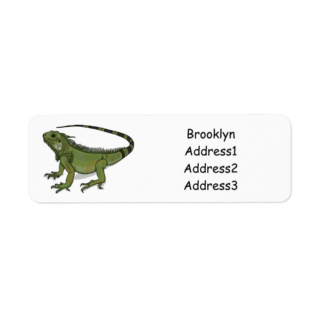Iguana-Cartoon-Abbildung (Vorne)