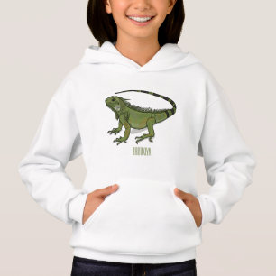 Iguana-Cartoon-Abbildung Hoodie