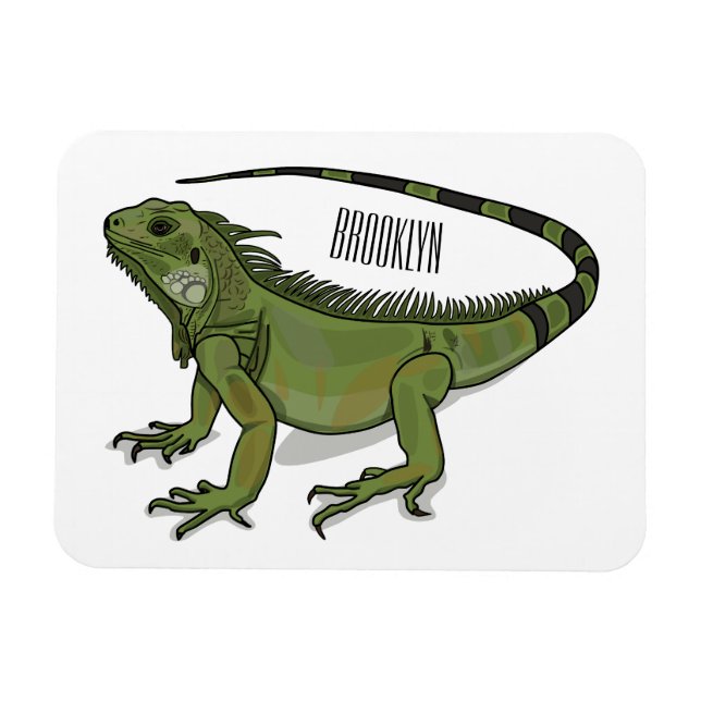 Iguana-Cartoon-Abbildung Magnet (Horizontal)