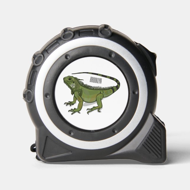 Iguana-Cartoon-Abbildung Maßband (Vorderseite)