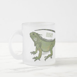 Iguana-Cartoon-Abbildung Mattglastasse
