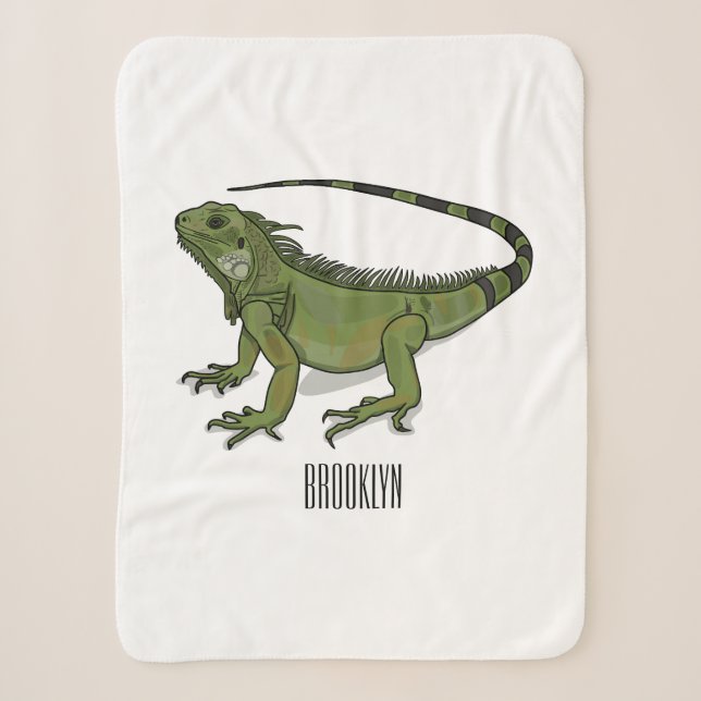 Iguana-Cartoon-Abbildung Sherpadecke (Vorderseite)