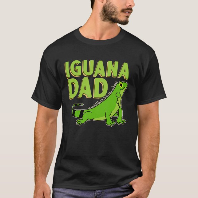 Iguana  Dad Reptiles Pet Lizards Reptile Owner Gra T-Shirt (Vorderseite)