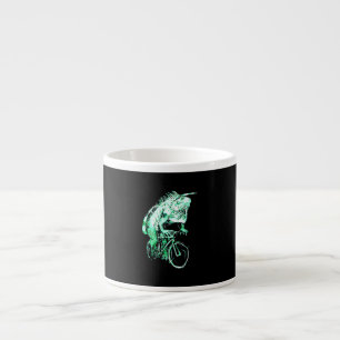 Iguana Glück mit dem Fahrrad Espressotasse
