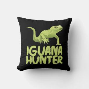 Iguana Hunter - Funny Iguana Reptile Lizard Hausti Kissen