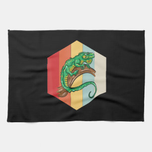 Iguana Illustration Owner Lover Gift Iguanas Liebe Geschirrtuch