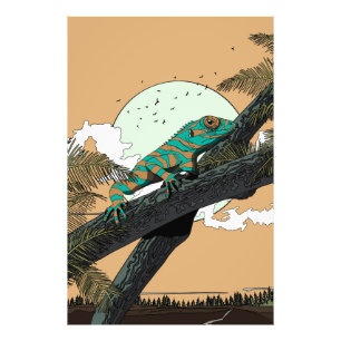 Iguana im Dschungel Fotodruck