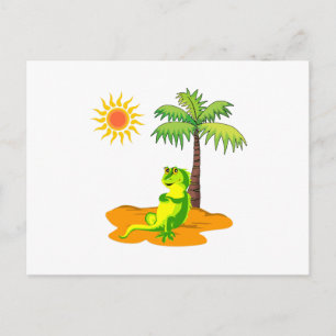 Iguana in der Wüste Postkarte