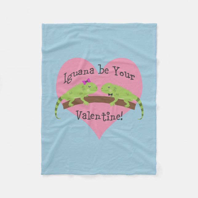 Iguana ist Ihr Valentine Fleecedecke (Vorderseite)