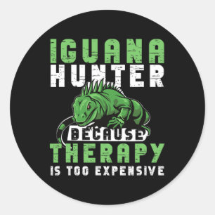 Iguana Jagddesign für Iguana-Jäger Runder Aufkleber