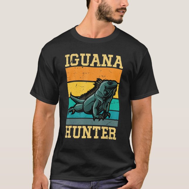 Iguana Jäger für Jungen Iguanas Iguana Lizard Männ T-Shirt (Vorderseite)
