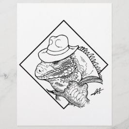 Iguana Jones - Page de coloriage.