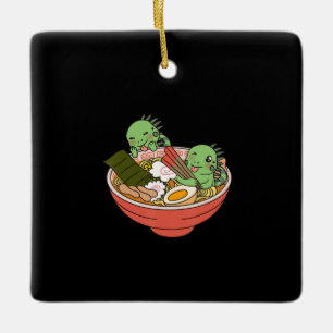 Iguana Kawaii Ramen Funny Pet Gift Keramikornament