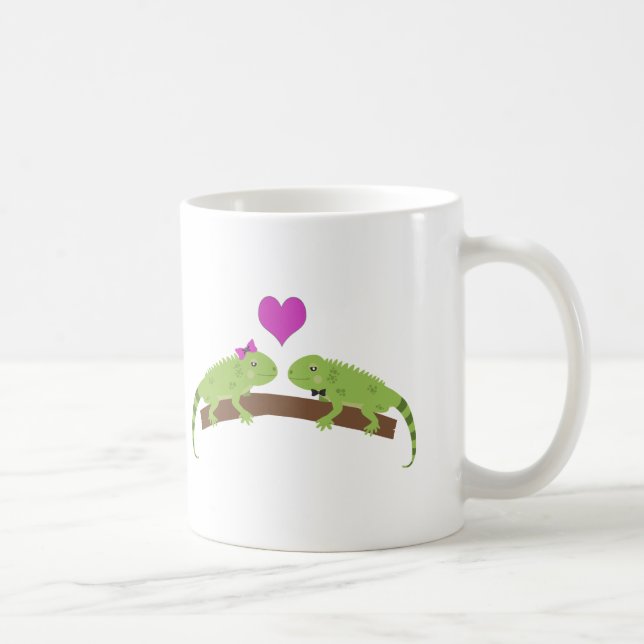 Iguana-Liebe Kaffeetasse (Rechts)