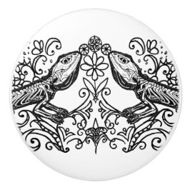 Iguana Lizard Anatomy Ceramic Knob Keramikknauf