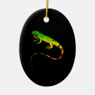Iguana Lizard Beautiful Iguana Gift Keramik Ornament