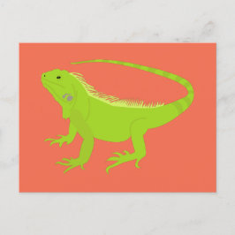 Iguana Lizard Illustration Feiertagspostkarte