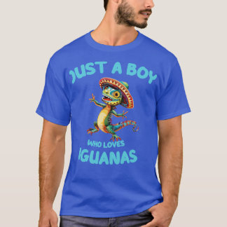 Iguana Lizard nur ein Junge, der Iguanas Liebe T-Shirt