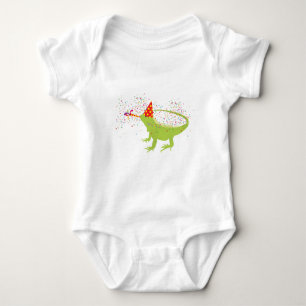 Iguana Lizard Partying Tiere mit Party Baby Strampler