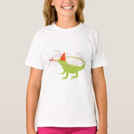 Iguana Lizard Partying Tiere mit Party T-Shirt