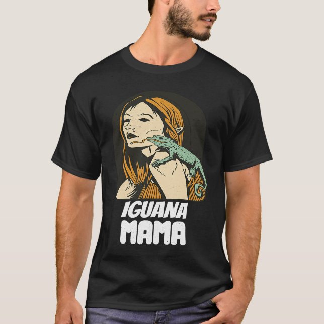 Iguana Mama  Iguana Mom Iguana Lizard Pet Reptile T-Shirt (Vorderseite)