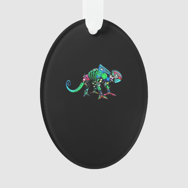 Iguana Roboter Ornament (Vorderseite)